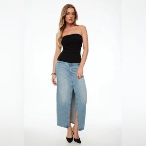 Denim Maxi Skirt from Dynamite